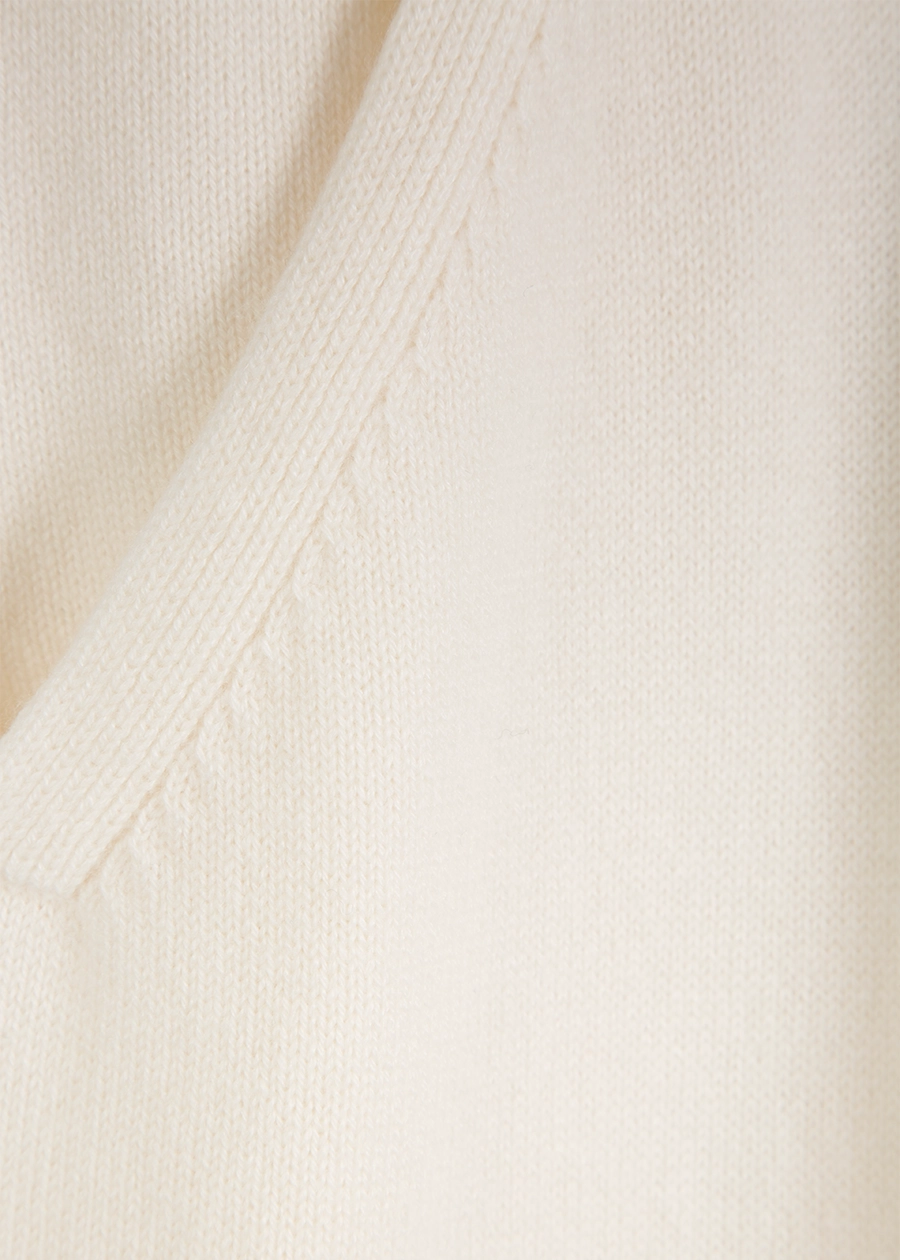 Молочные кашемировые брюки палаццо из кашемира