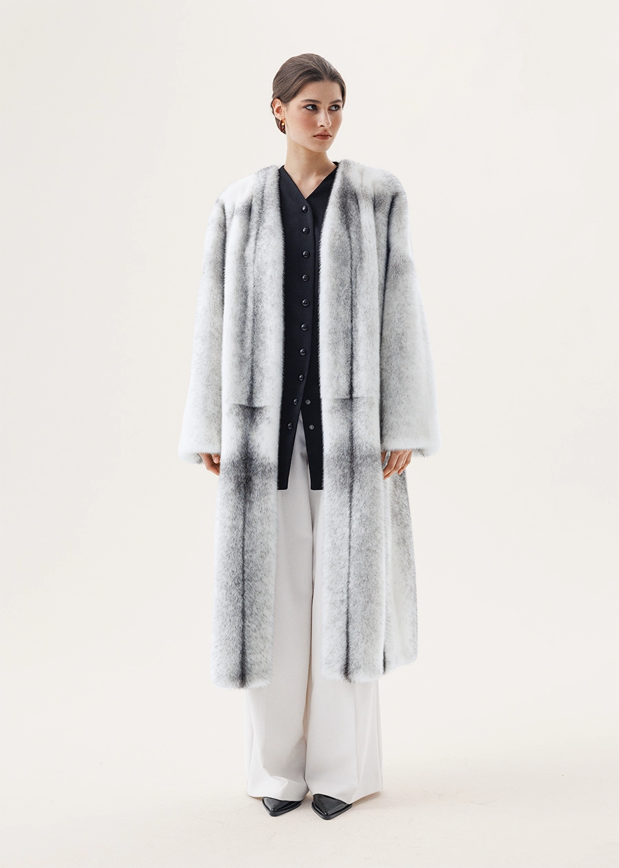 Норковая шуба в оттенке «Крестовка»