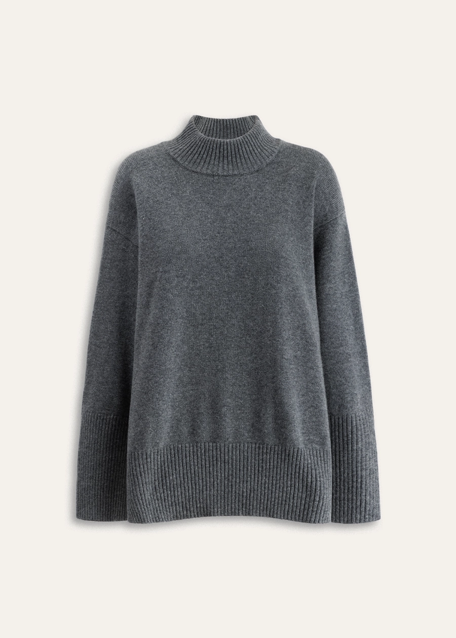 Кашемировый джемпер с воротом-планкой